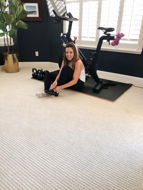 Putting peloton on carpet hot sale